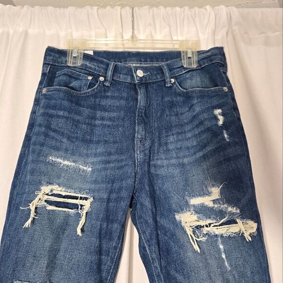 H&M Skinny Fit Coupe Moulante Jeans Distressed 33x32 - Picture 4 of 7